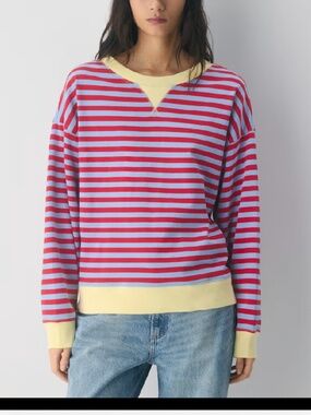 Aritzia-TNA Mighty Cotton Wicket Long Sleeve Sweat Top.NWOT.